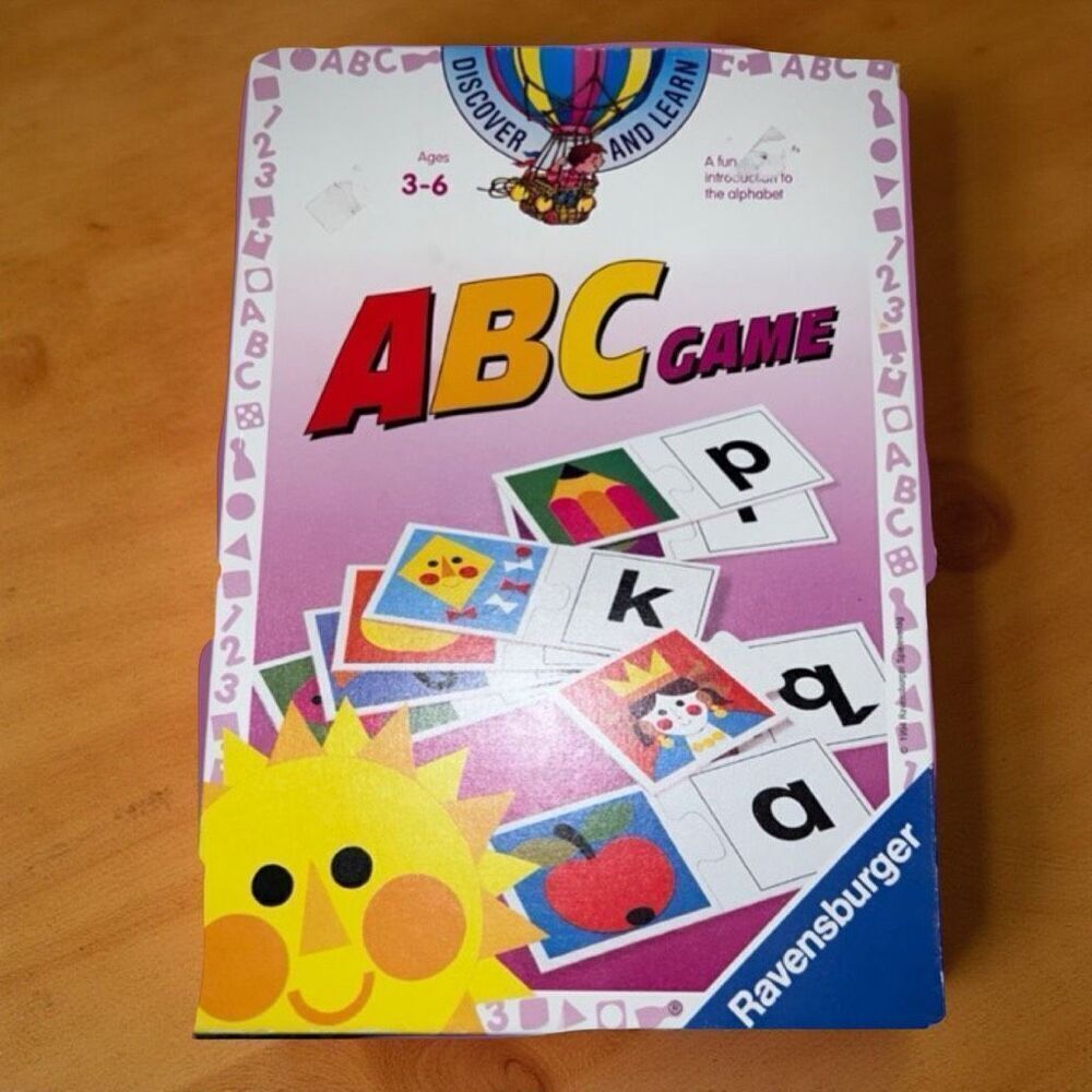 Vintage 1994 Ravensburger ABC JigSaw Matching Letter Game
